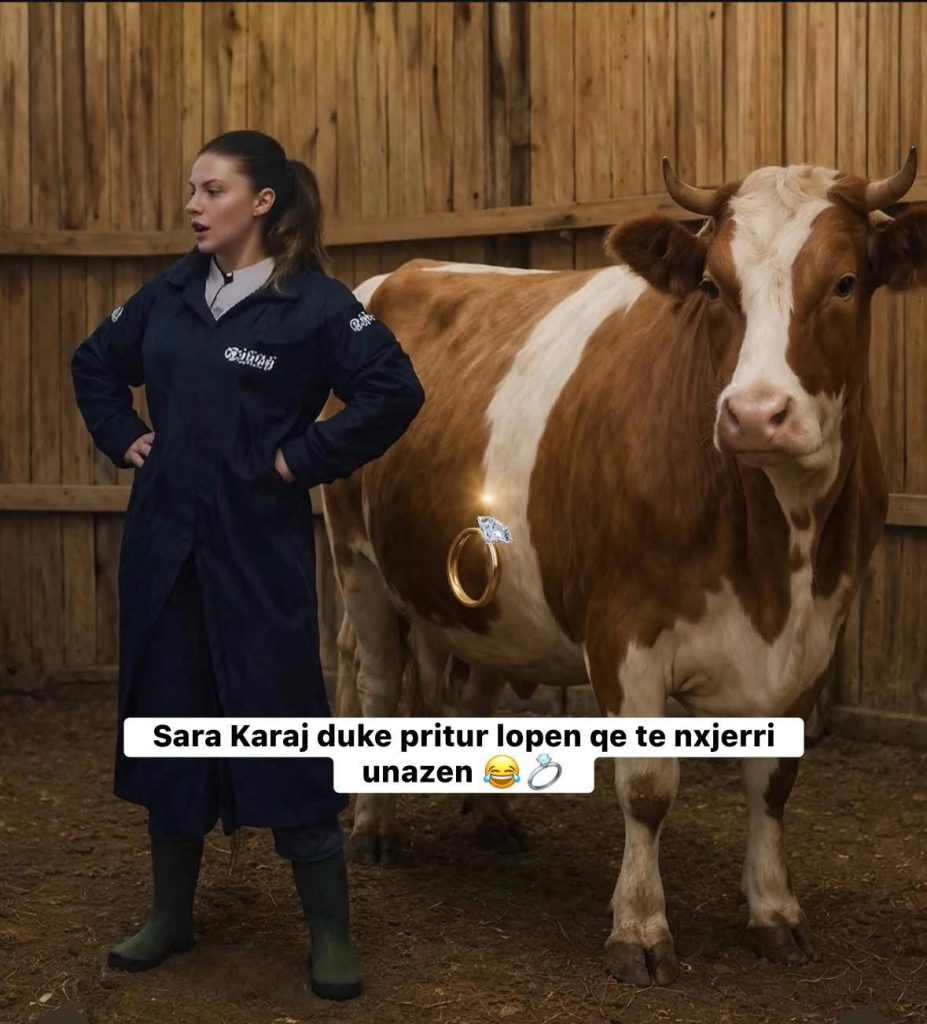 Sara Karaj duke pritur lopen qe te nxjerriunazen 😂💍